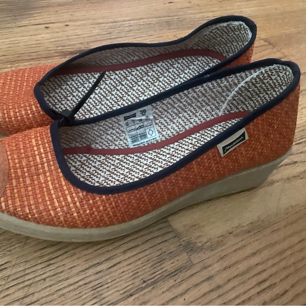 Orange Wedge Shoes by Maians